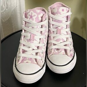 CONVERSE ALL STAR Pink Floral High-Top Sneakers